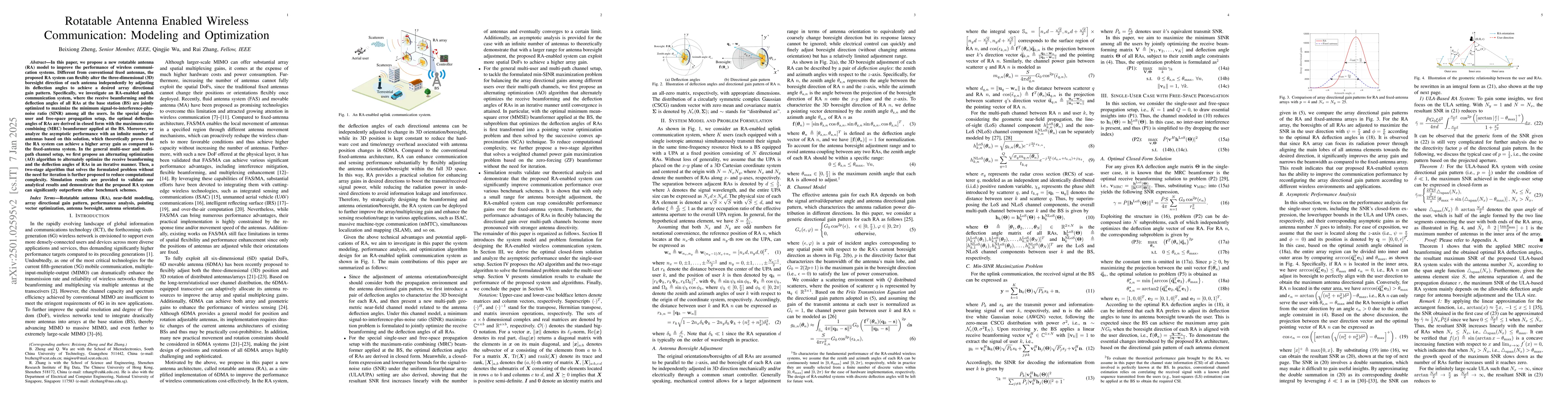 Thumbnail for Rotatable Antenna Enabled Wireless Communication: Modeling and
  Optimization