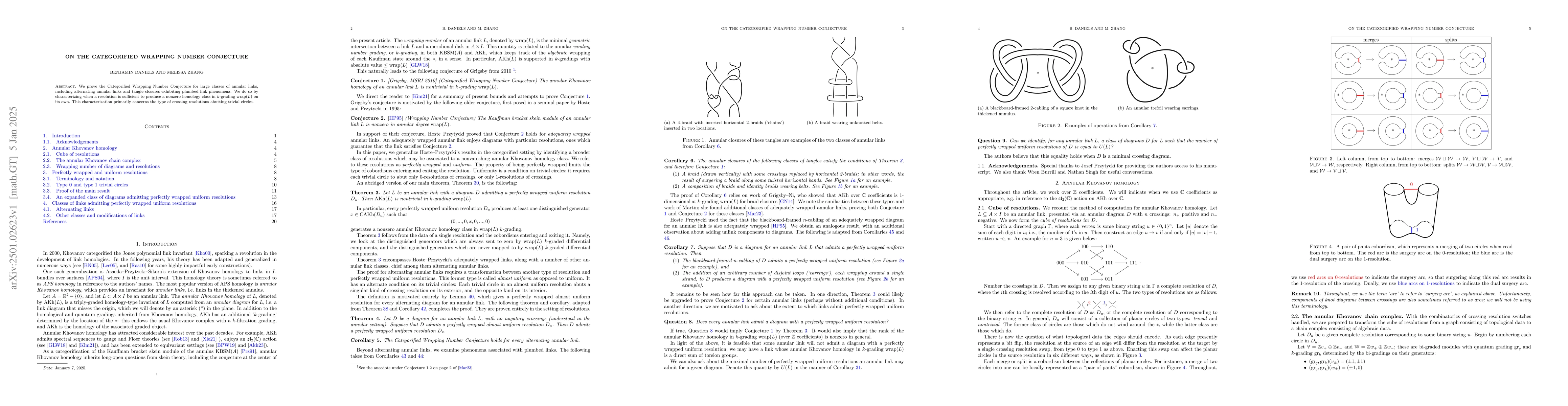 Thumbnail for On the Categorified Wrapping Number Conjecture