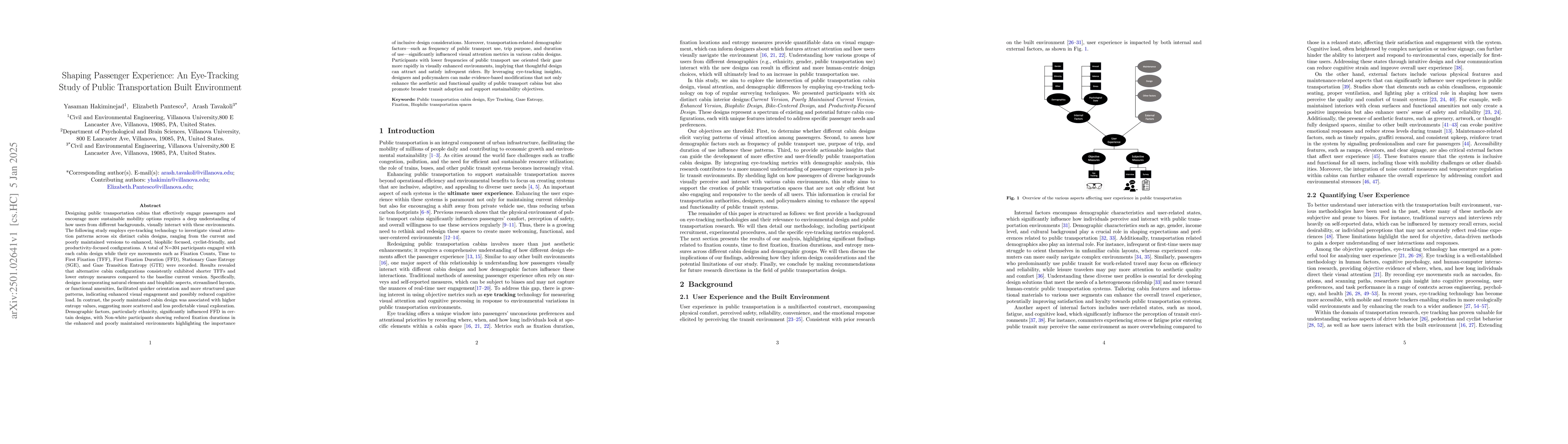 Thumbnail for Shaping Passenger Experience: An Eye-Tracking Study of Public
  Transportation Built Environment