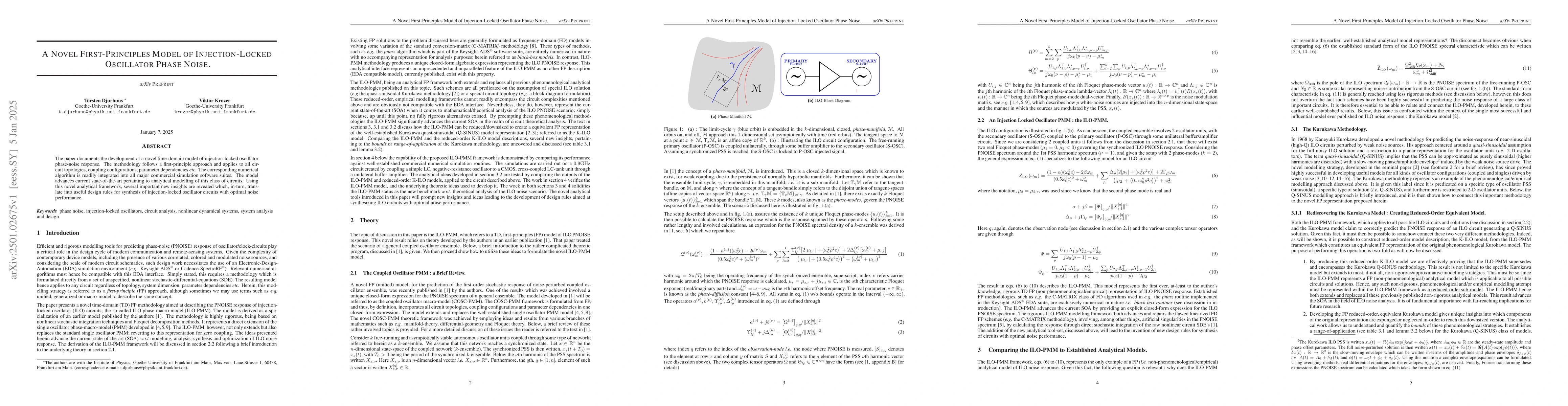 Thumbnail for A Novel First-Principles Model of Injection-Locked Oscillator Phase
  Noise