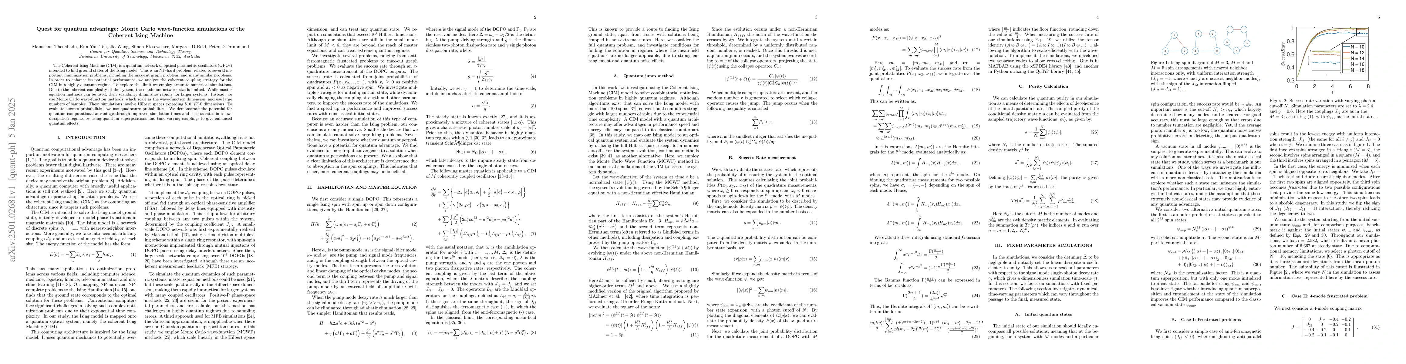Thumbnail for Quest for quantum advantage: Monte Carlo wave-function simulations of
  the Coherent Ising Machine