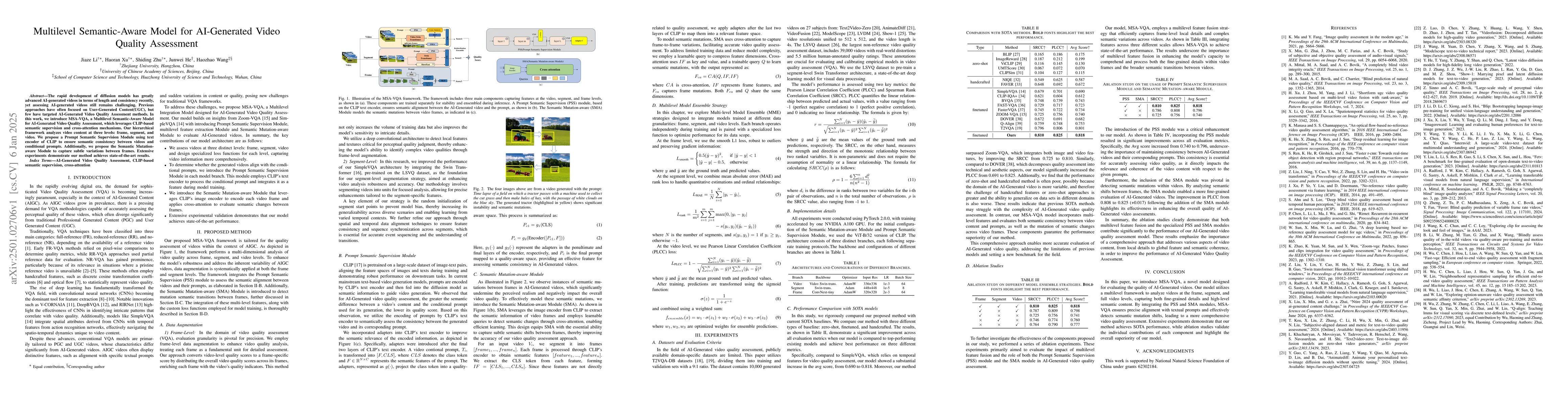 Thumbnail for Multilevel Semantic-Aware Model for AI-Generated Video Quality
  Assessment