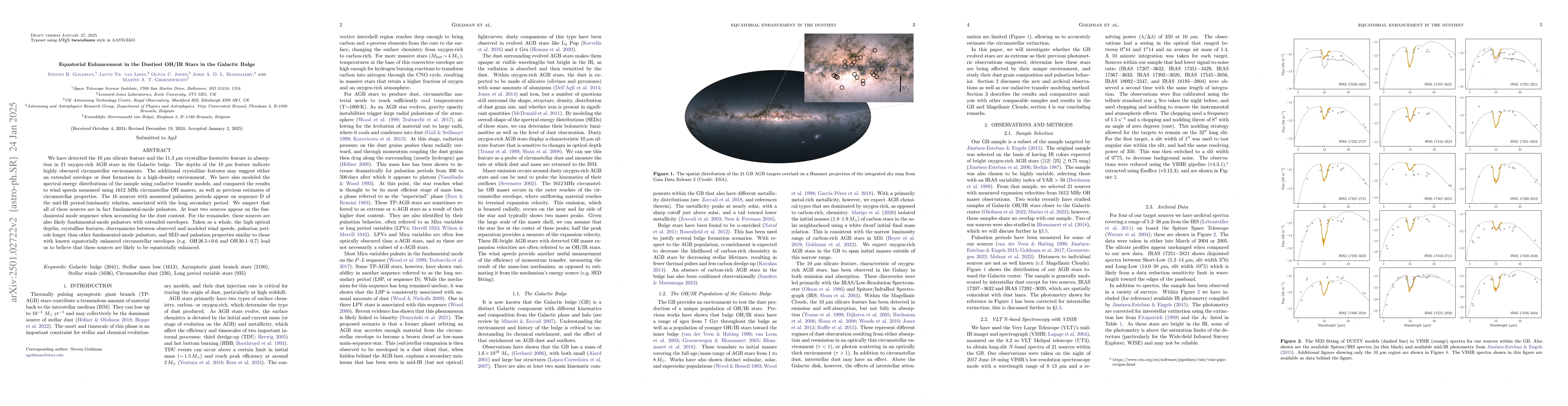 Thumbnail for Equatorial Enhancement in the Dustiest OH/IR Stars in the Galactic Bulge