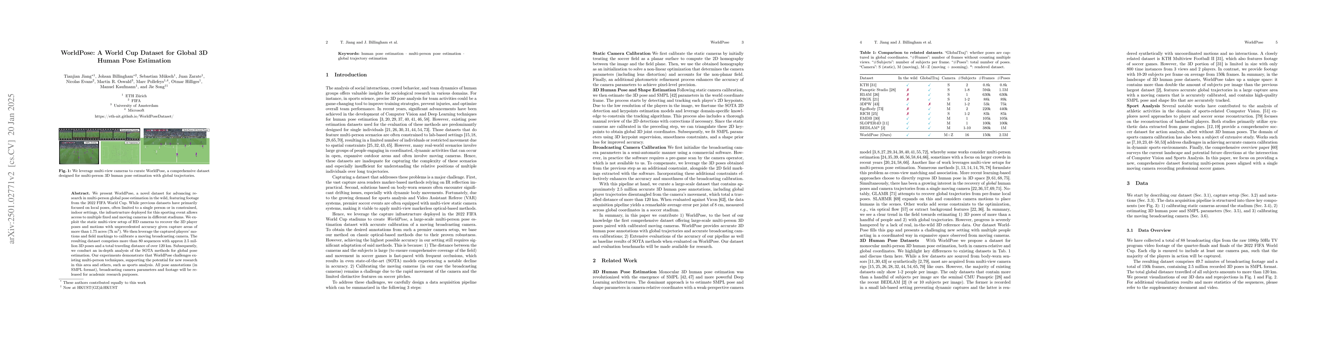 Thumbnail for WorldPose: A World Cup Dataset for Global 3D Human Pose Estimation