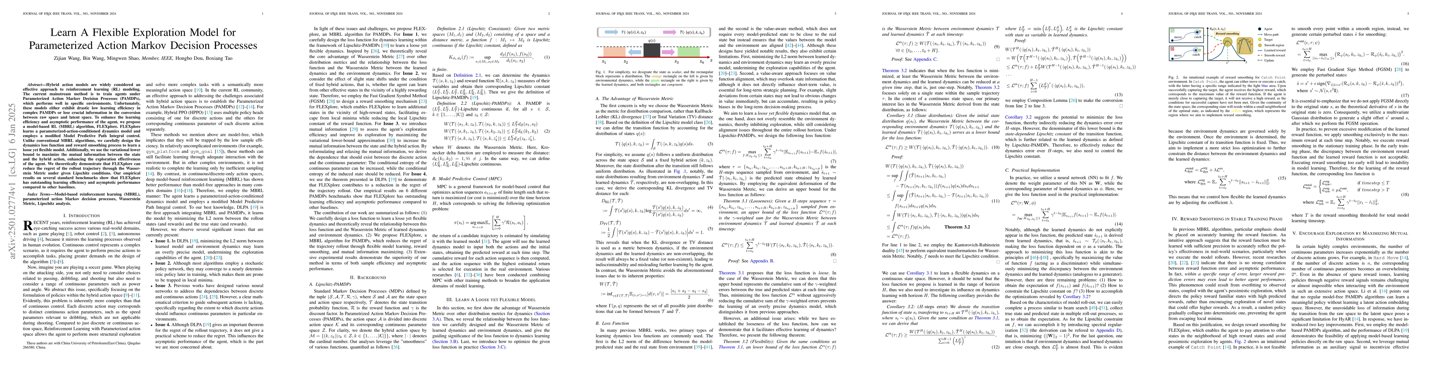 Thumbnail for Learn A Flexible Exploration Model for Parameterized Action Markov
  Decision Processes