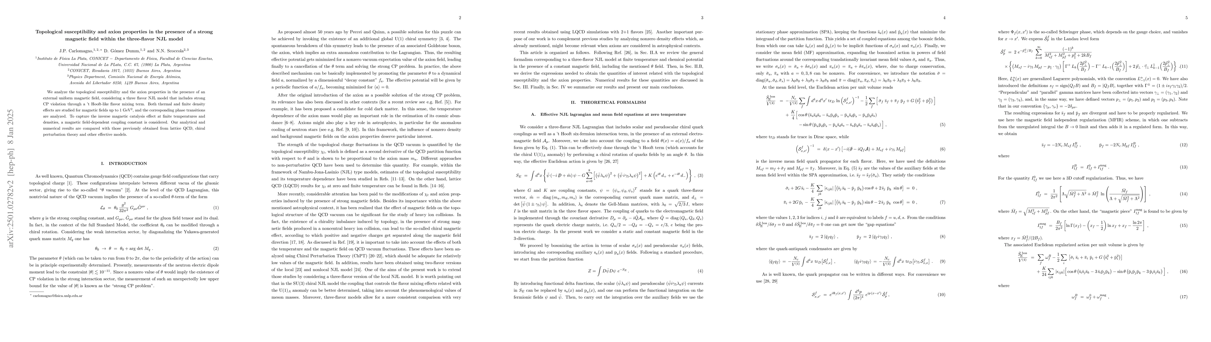 Thumbnail for Topological susceptibility and axion properties in the presence of a
  strong magnetic field within the three-flavor NJL model