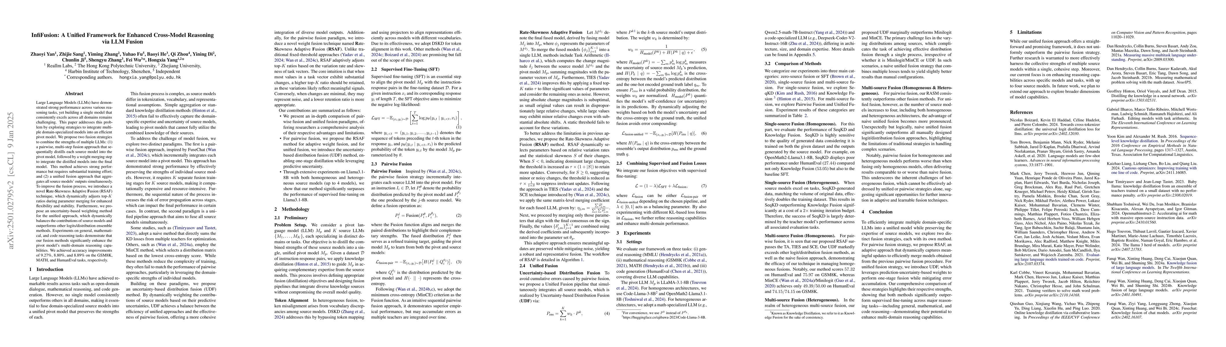 Thumbnail for InfiFusion: A Unified Framework for Enhanced Cross-Model Reasoning via
  LLM Fusion