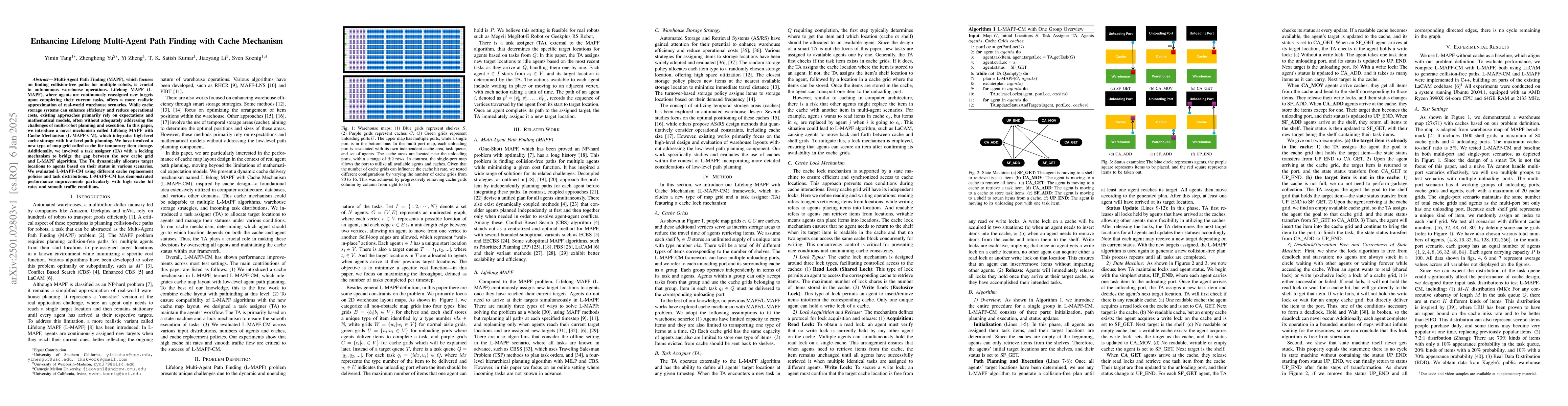 Thumbnail for Enhancing Lifelong Multi-Agent Path Finding with Cache Mechanism