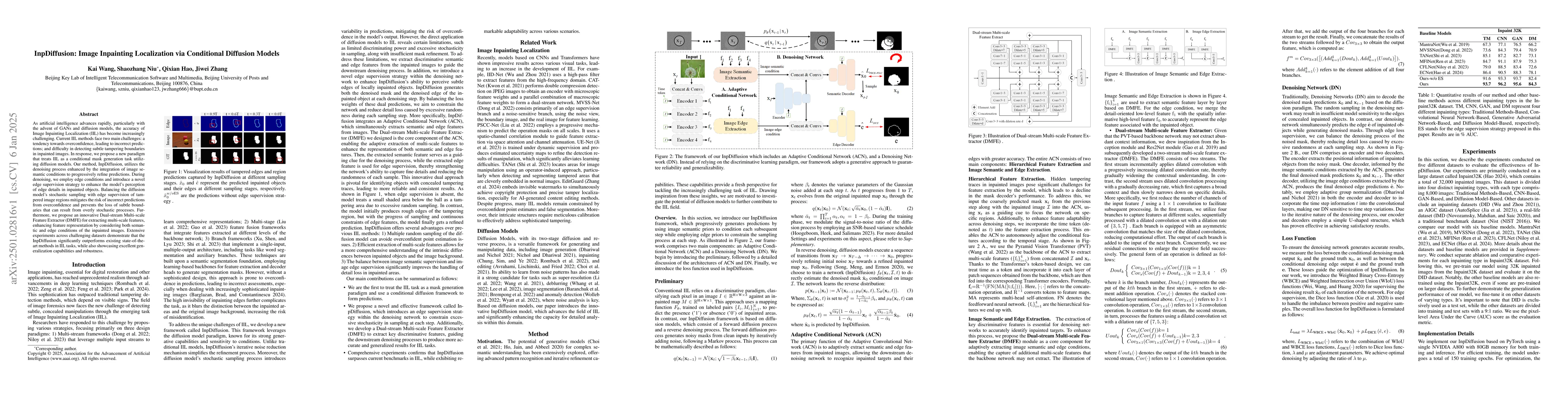Thumbnail for InpDiffusion: Image Inpainting Localization via Conditional Diffusion
  Models