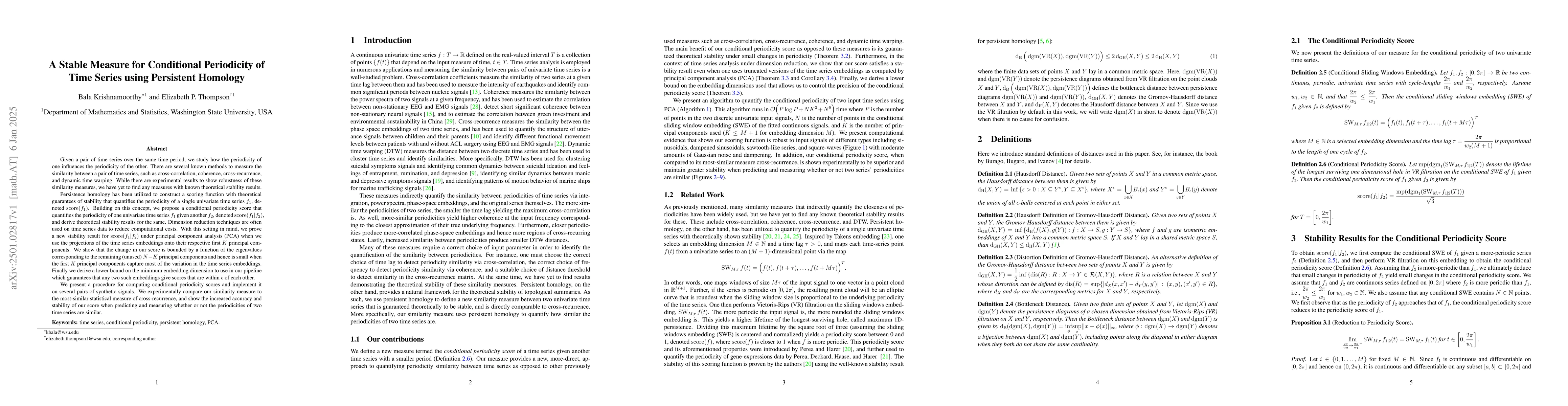 Thumbnail for A Stable Measure for Conditional Periodicity of Time Series using
  Persistent Homology