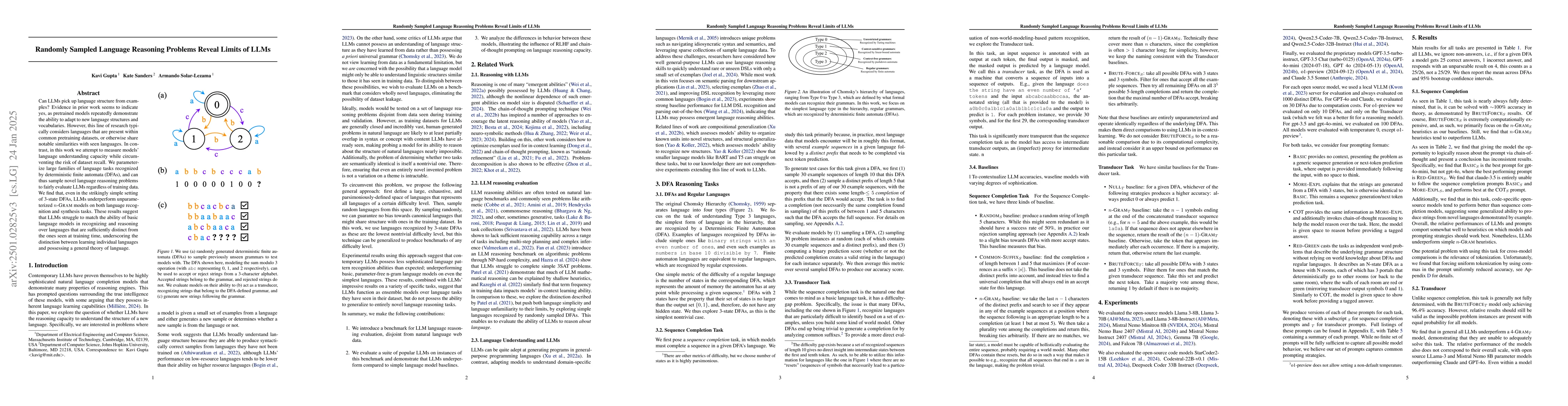 Thumbnail for Randomly Sampled Language Reasoning Problems Reveal Limits of LLMs