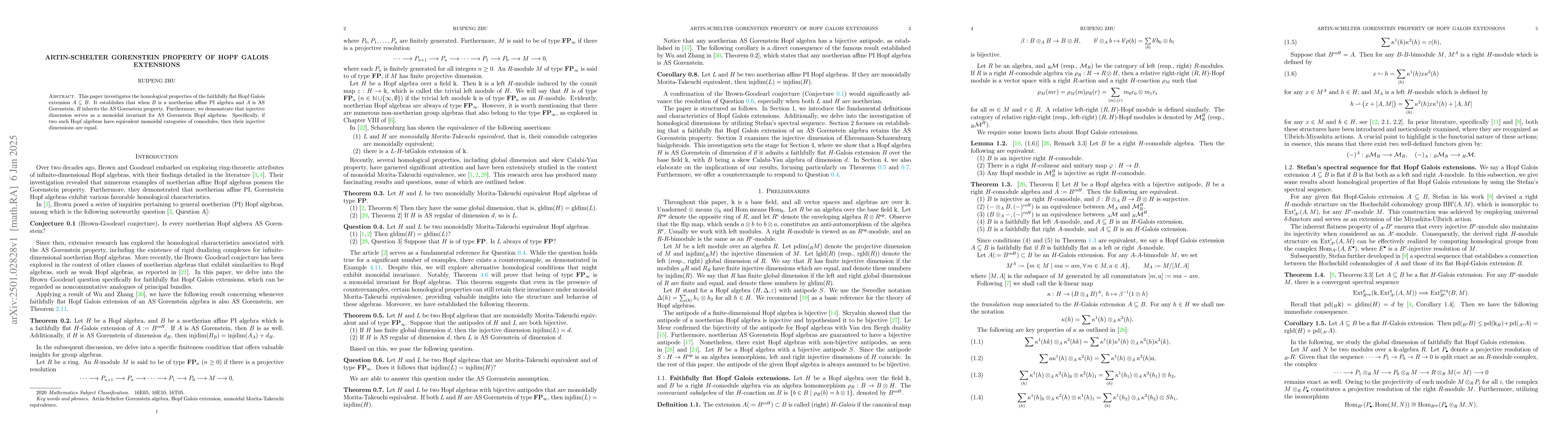 Thumbnail for Artin-Schelter Gorenstein property of Hopf Galois extensions