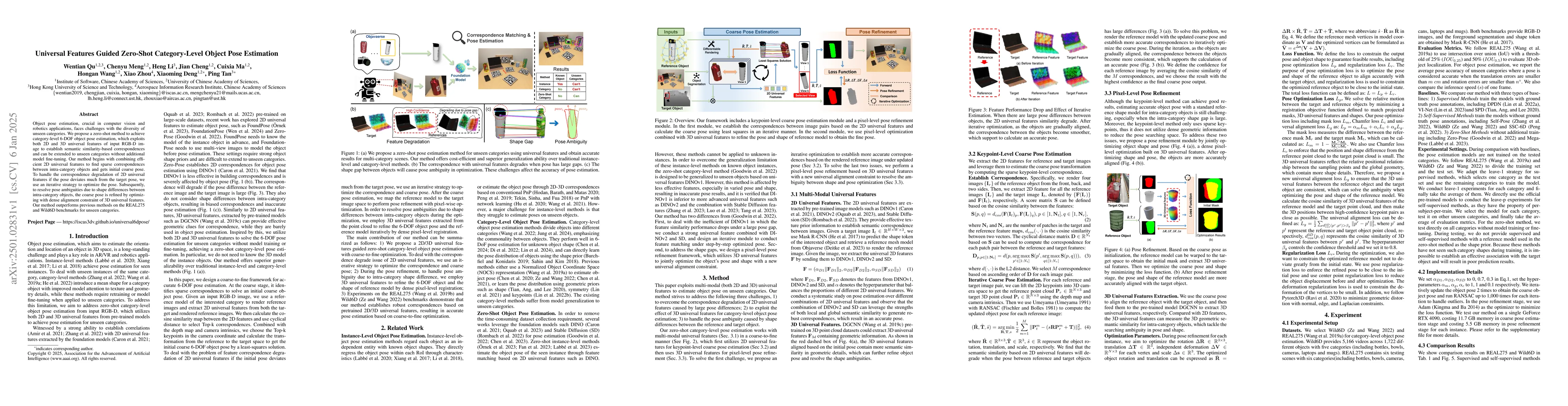 Thumbnail for Universal Features Guided Zero-Shot Category-Level Object Pose
  Estimation