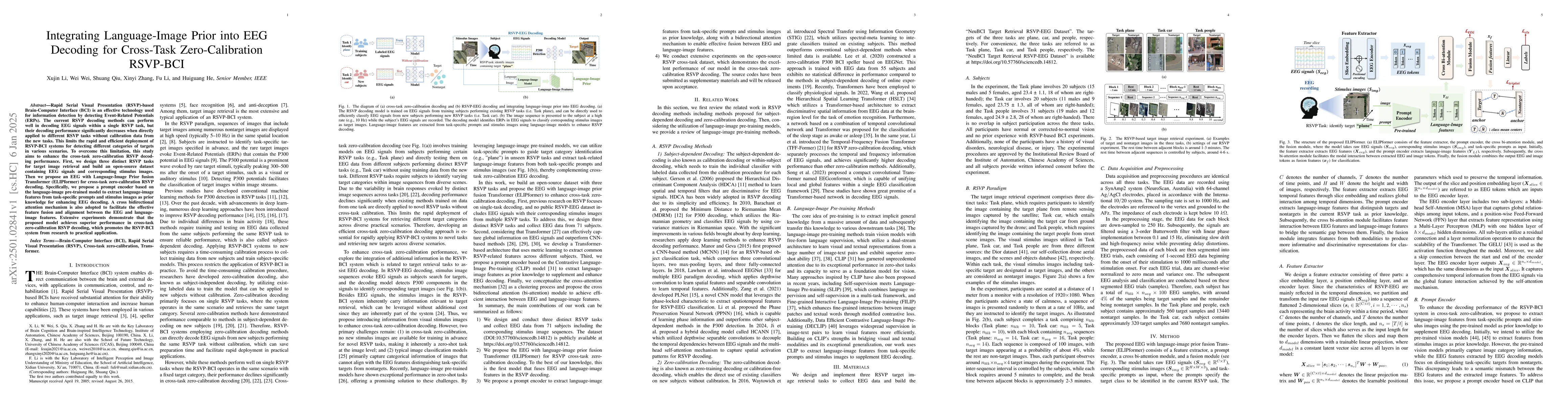 Thumbnail for Integrating Language-Image Prior into EEG Decoding for Cross-Task
  Zero-Calibration RSVP-BCI