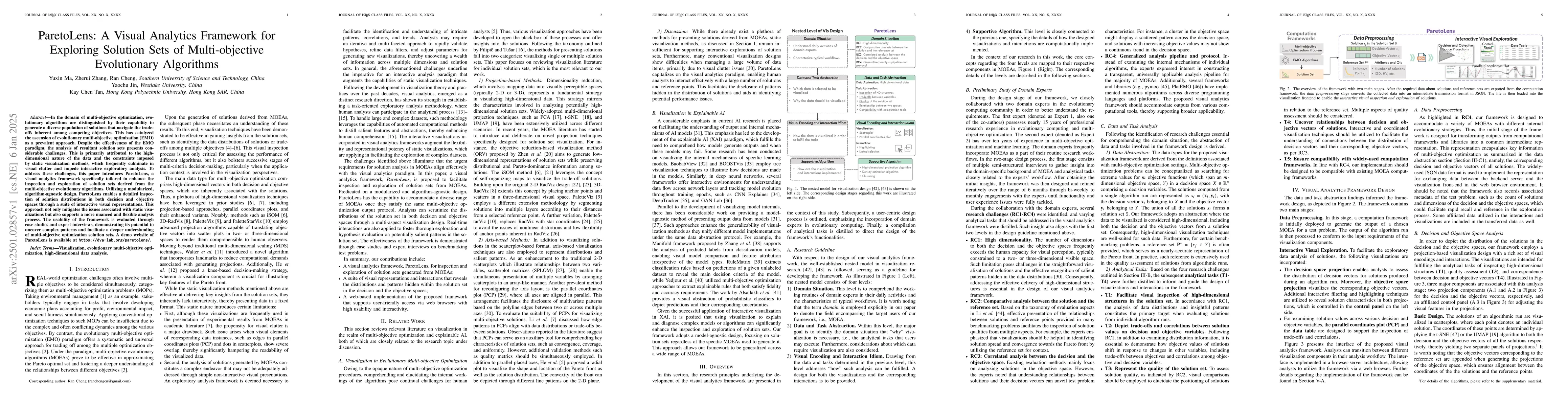 Thumbnail for ParetoLens: A Visual Analytics Framework for Exploring Solution Sets of
  Multi-objective Evolutionary Algorithms