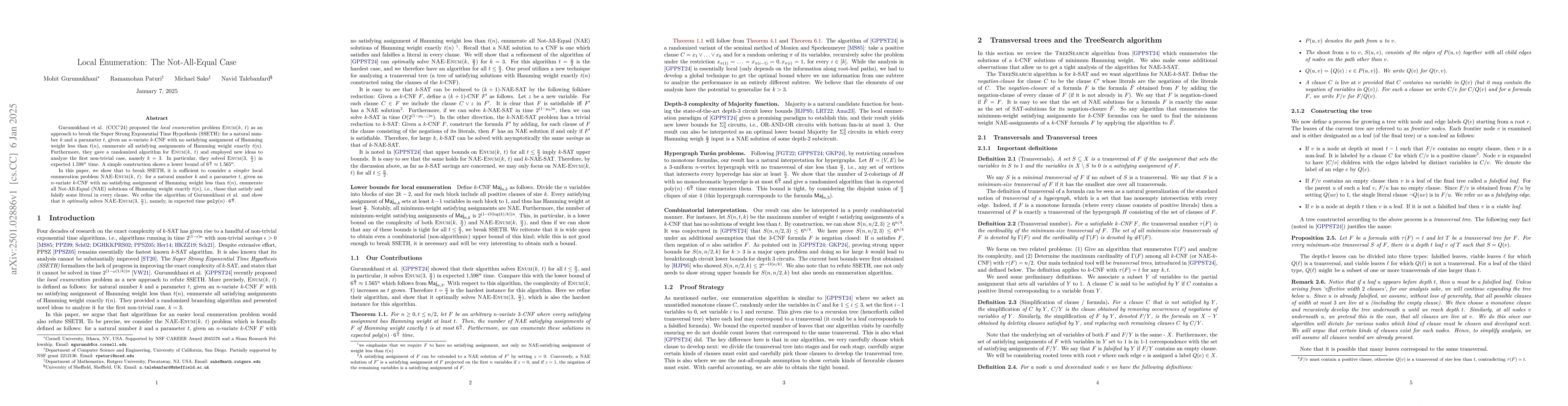 Thumbnail for Local Enumeration: The Not-All-Equal Case