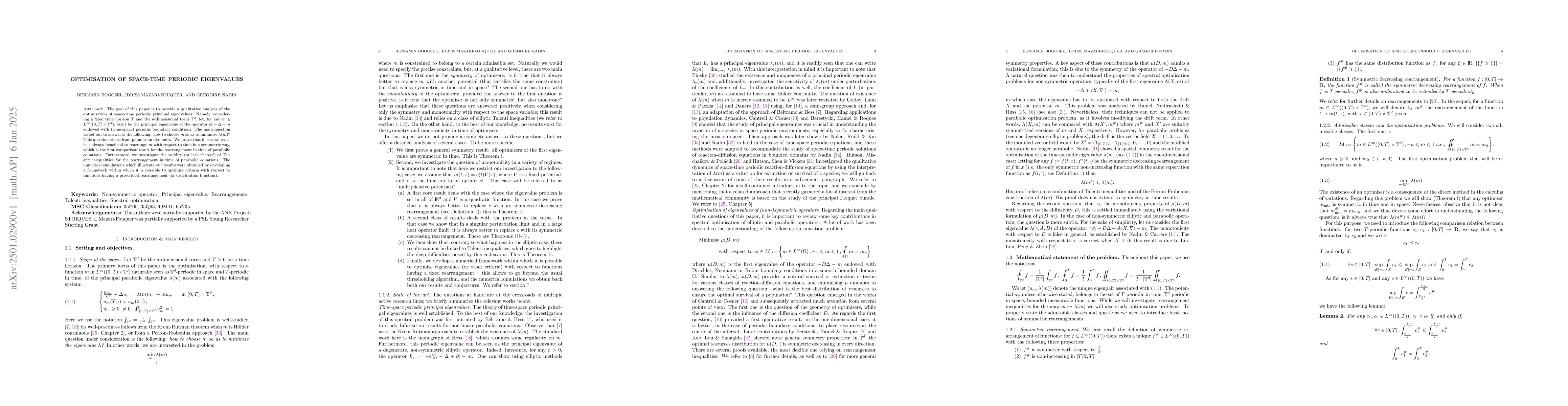 Thumbnail for Optimisation of space-time periodic eigenvalues