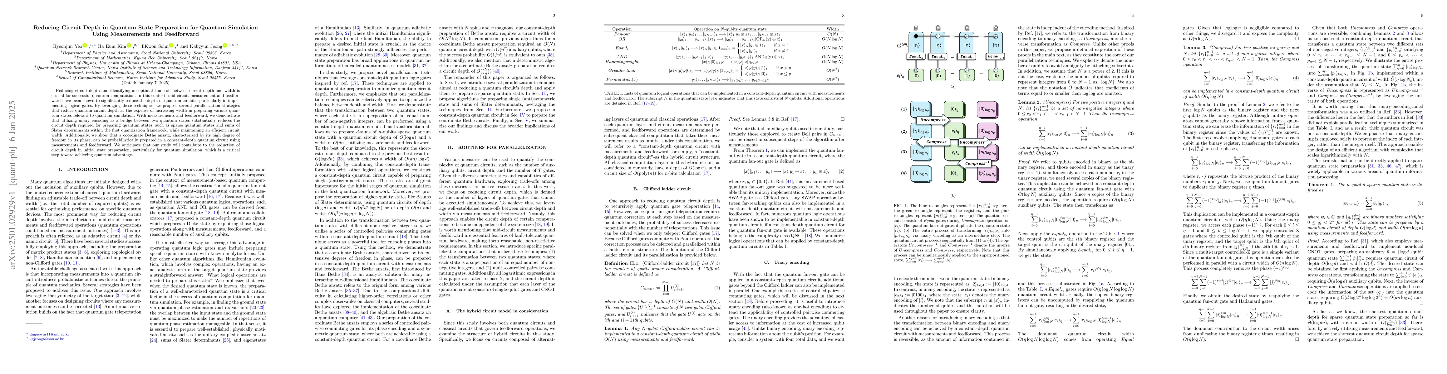Thumbnail for Reducing Circuit Depth in Quantum State Preparation for Quantum
  Simulation Using Measurements and Feedforward