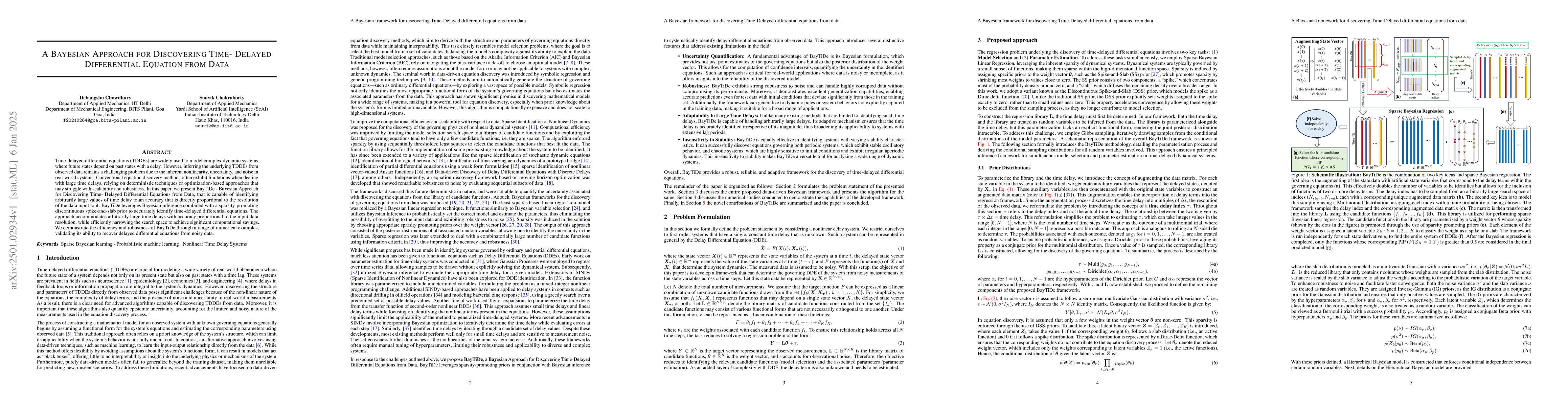 Thumbnail for A Bayesian Approach for Discovering Time- Delayed Differential Equation
  from Data