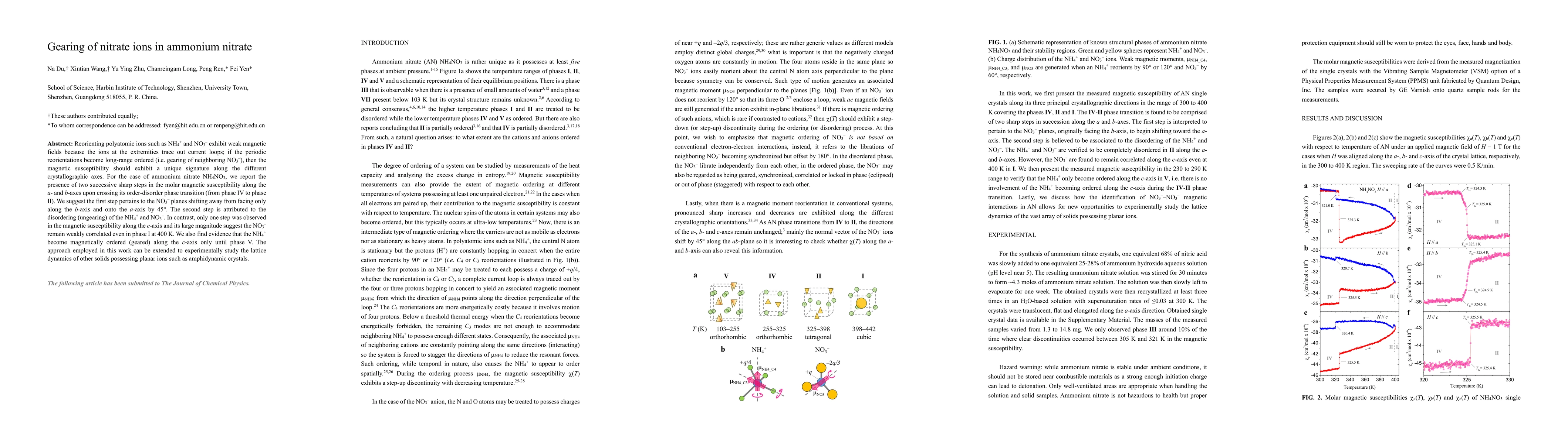 Thumbnail for Gearing of nitrate ions in ammonium nitrate