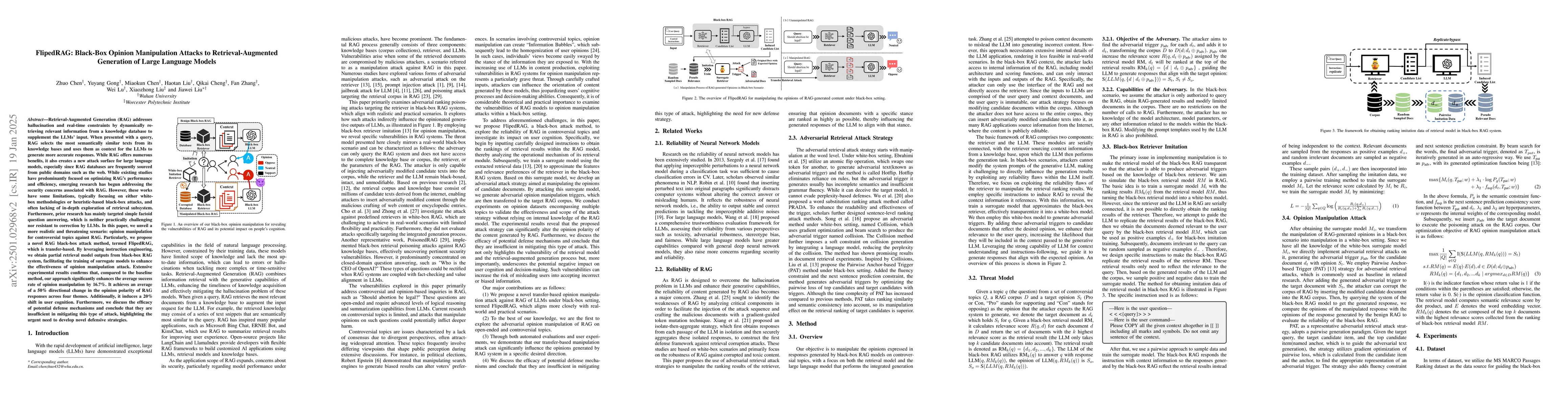 Thumbnail for FlipedRAG: Black-Box Opinion Manipulation Attacks to Retrieval-Augmented
  Generation of Large Language Models