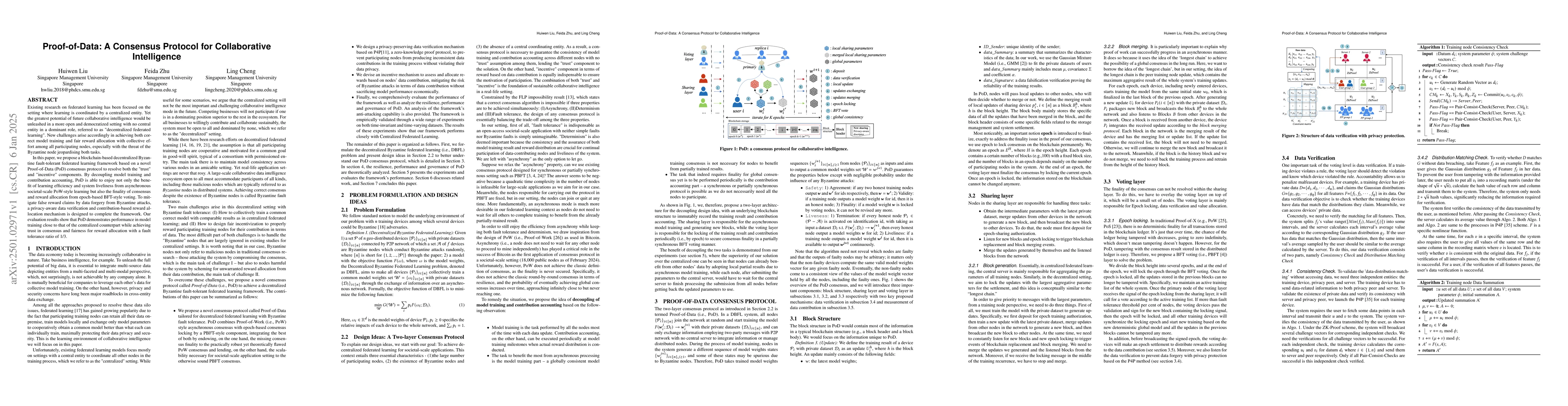 Thumbnail for Proof-of-Data: A Consensus Protocol for Collaborative Intelligence