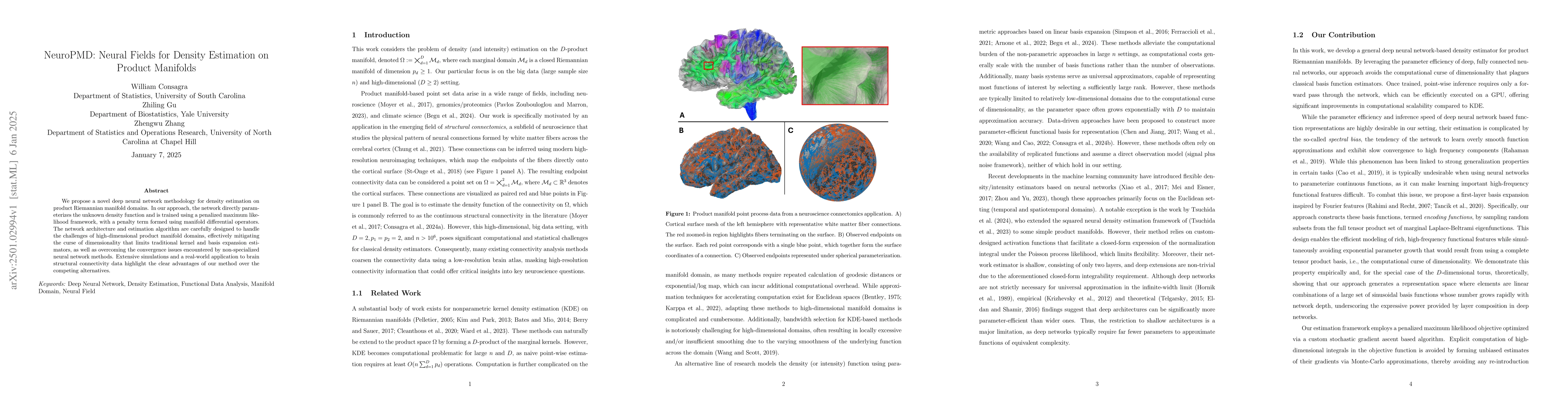 Thumbnail for NeuroPMD: Neural Fields for Density Estimation on Product Manifolds