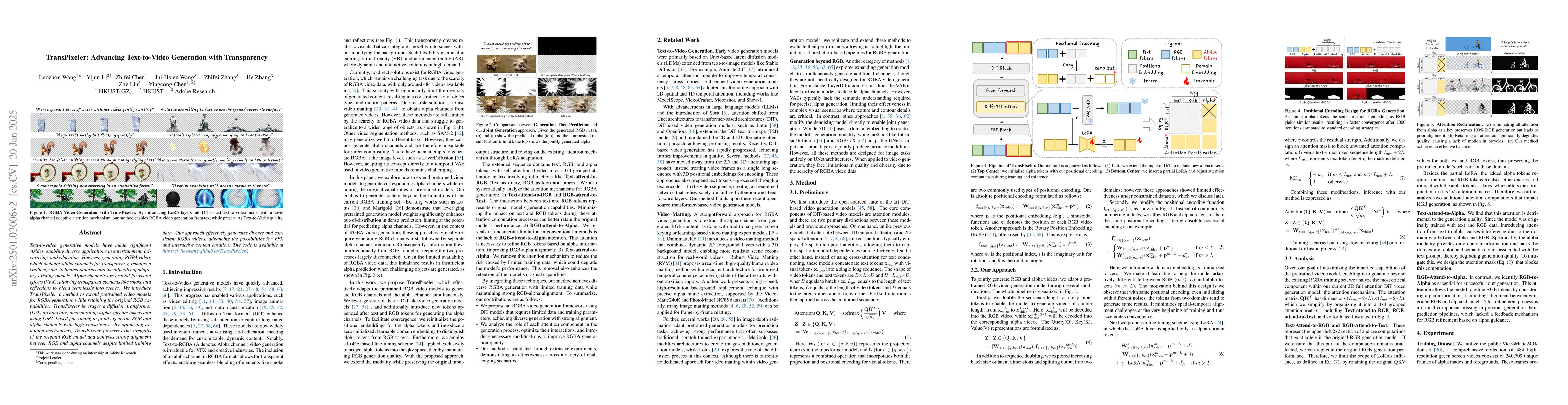 Thumbnail for TransPixar: Advancing Text-to-Video Generation with Transparency
