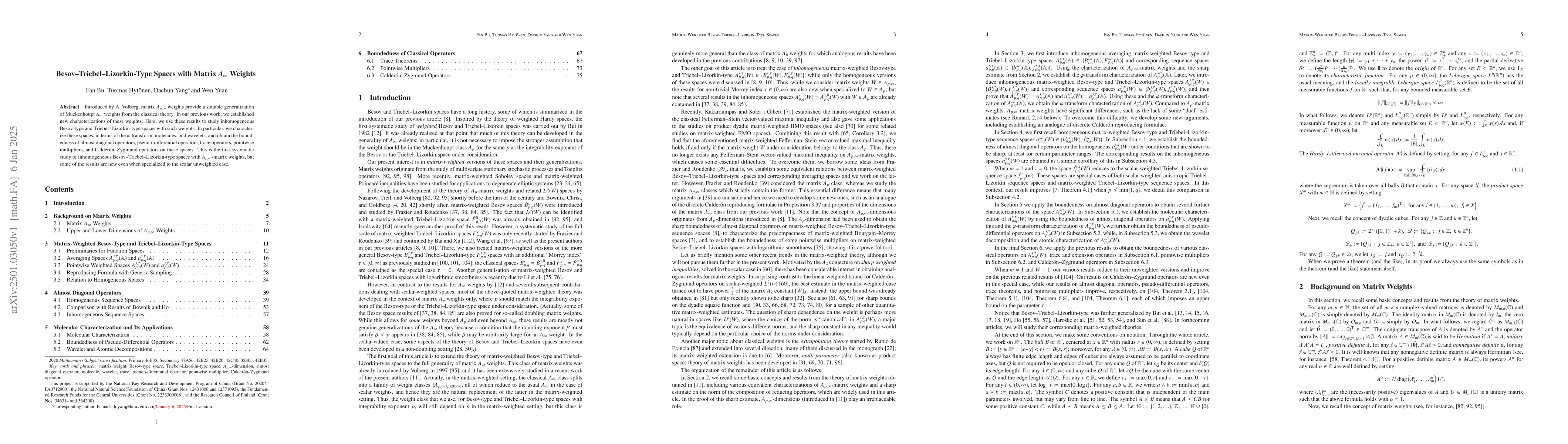 Thumbnail for Besov--Triebel--Lizorkin-Type Spaces with Matrix $A_\infty$ Weights