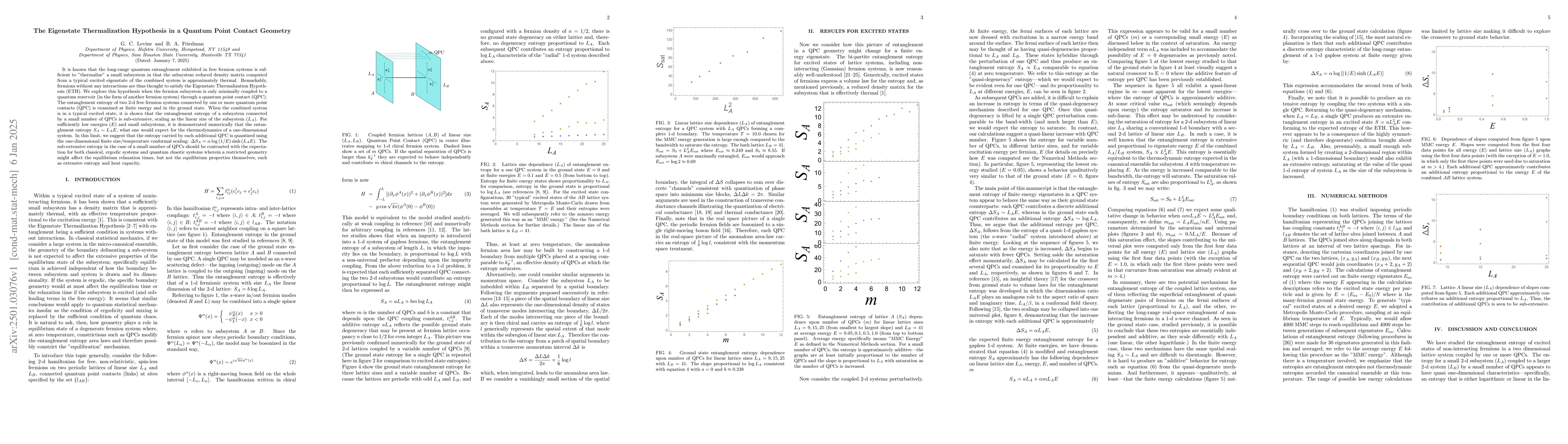 Thumbnail for The Eigenstate Thermalization Hypothesis in a Quantum Point Contact
  Geometry