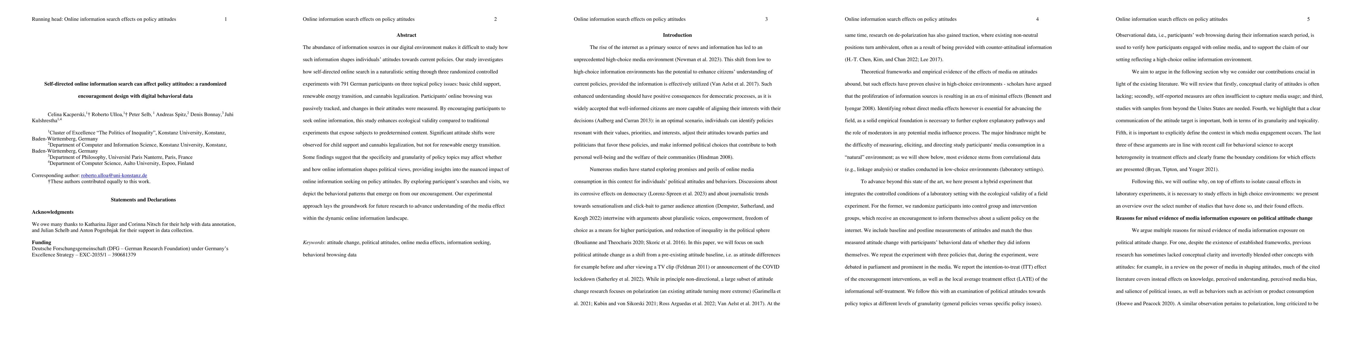 Thumbnail for Self-directed online information search can affect policy attitudes: a
  randomized encouragement design with digital behavioral data