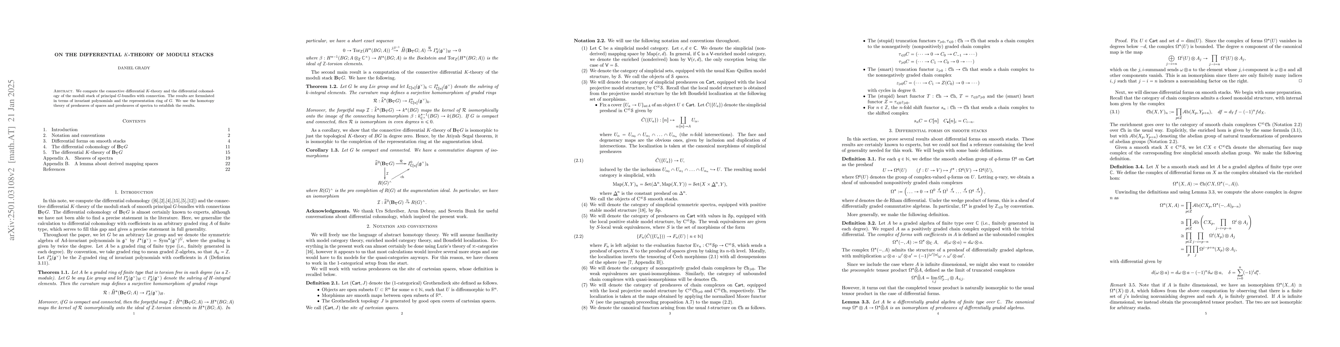 Thumbnail for On the differential $K$-theory of moduli stacks