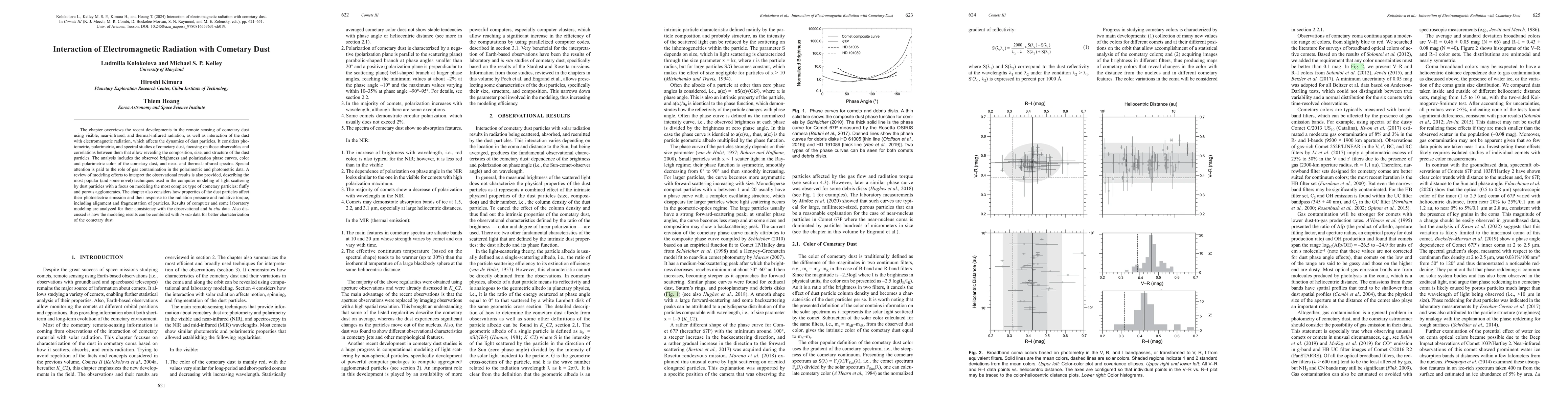 Thumbnail for Interaction of Electromagnetic Radiation with Cometary Dust