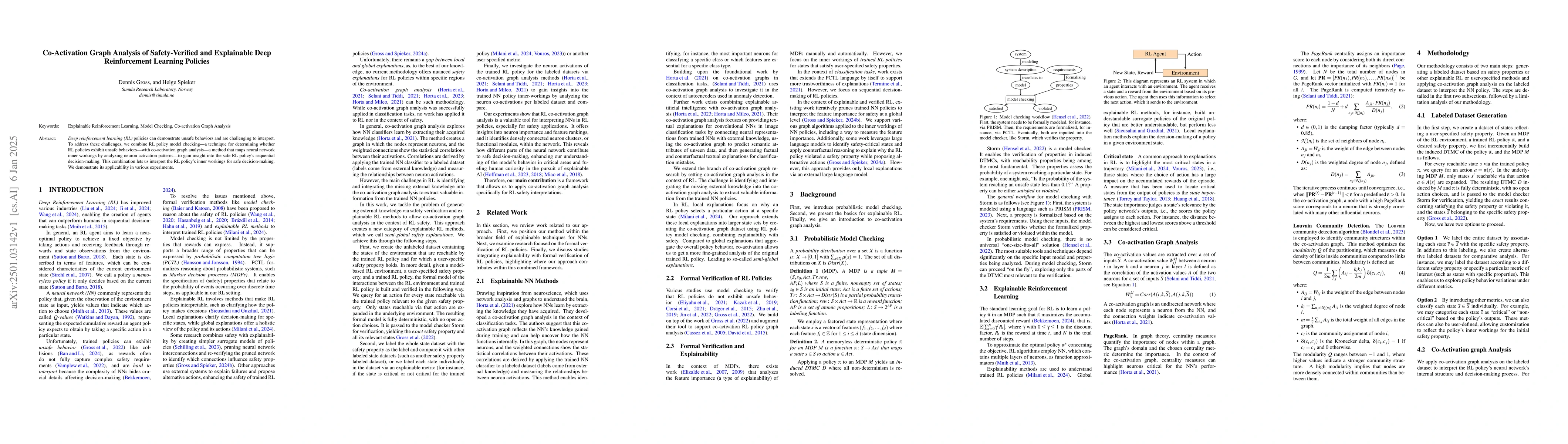 Thumbnail for Co-Activation Graph Analysis of Safety-Verified and Explainable Deep
  Reinforcement Learning Policies