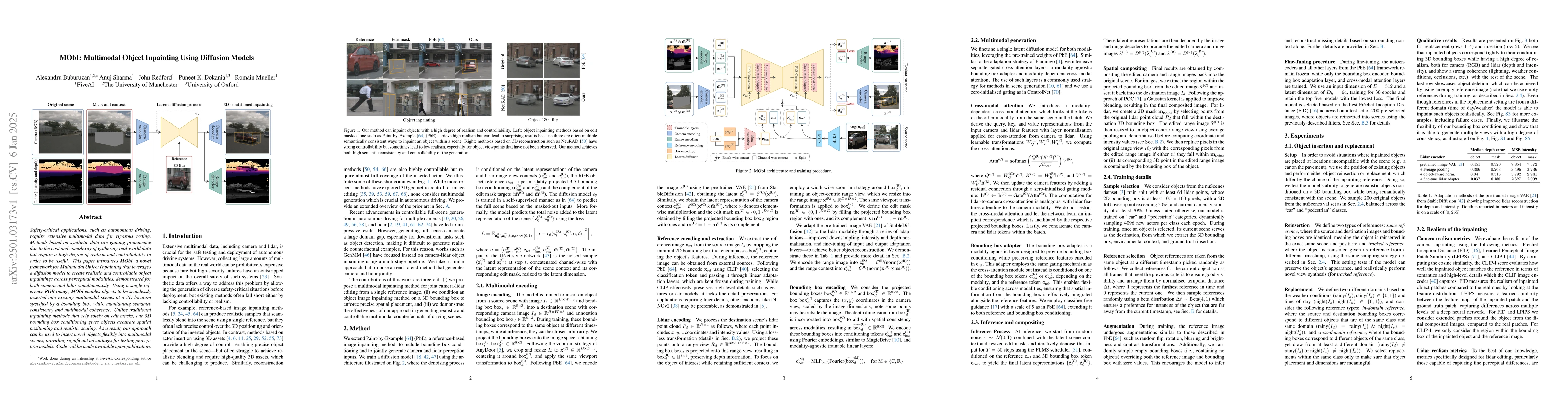 Thumbnail for MObI: Multimodal Object Inpainting Using Diffusion Models