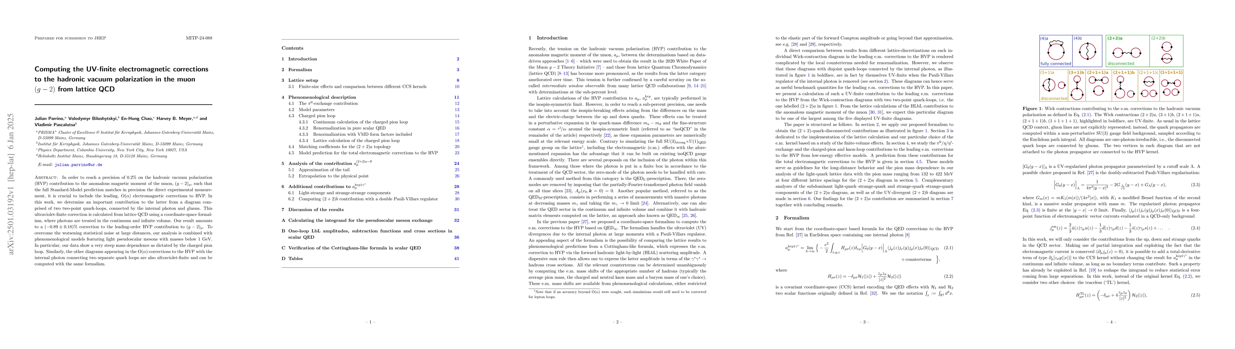 Thumbnail for Computing the UV-finite electromagnetic corrections to the hadronic
  vacuum polarization in the muon $(g-2)$ from lattice QCD