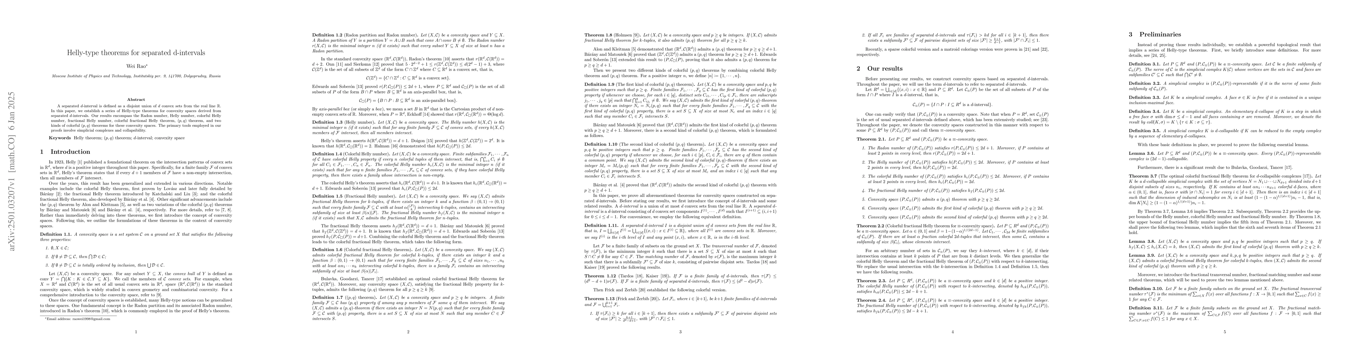 Thumbnail for Helly-type theorems for separated d-intervals