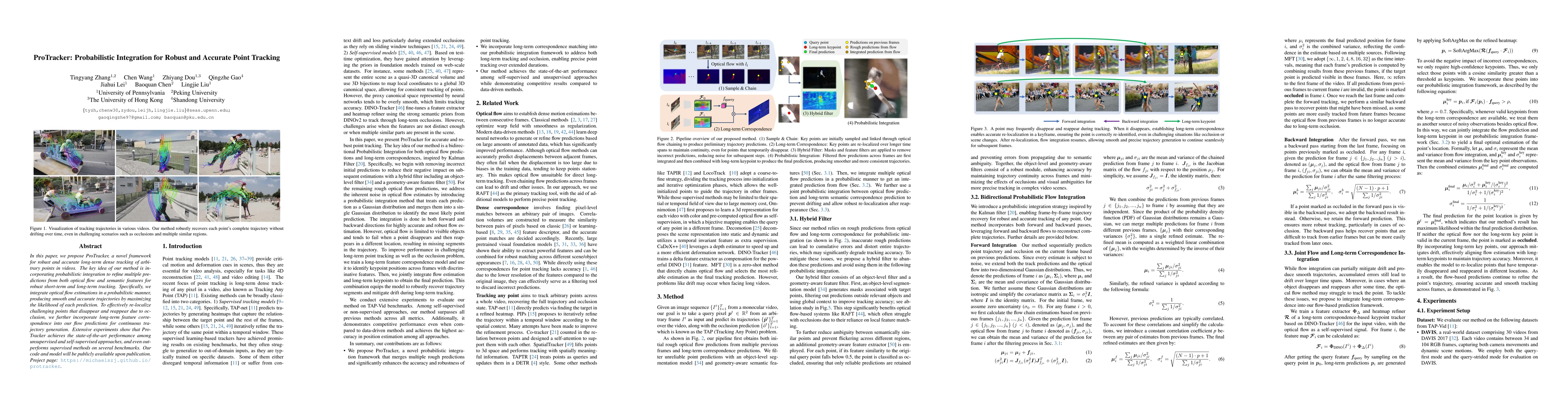 Thumbnail for ProTracker: Probabilistic Integration for Robust and Accurate Point
  Tracking