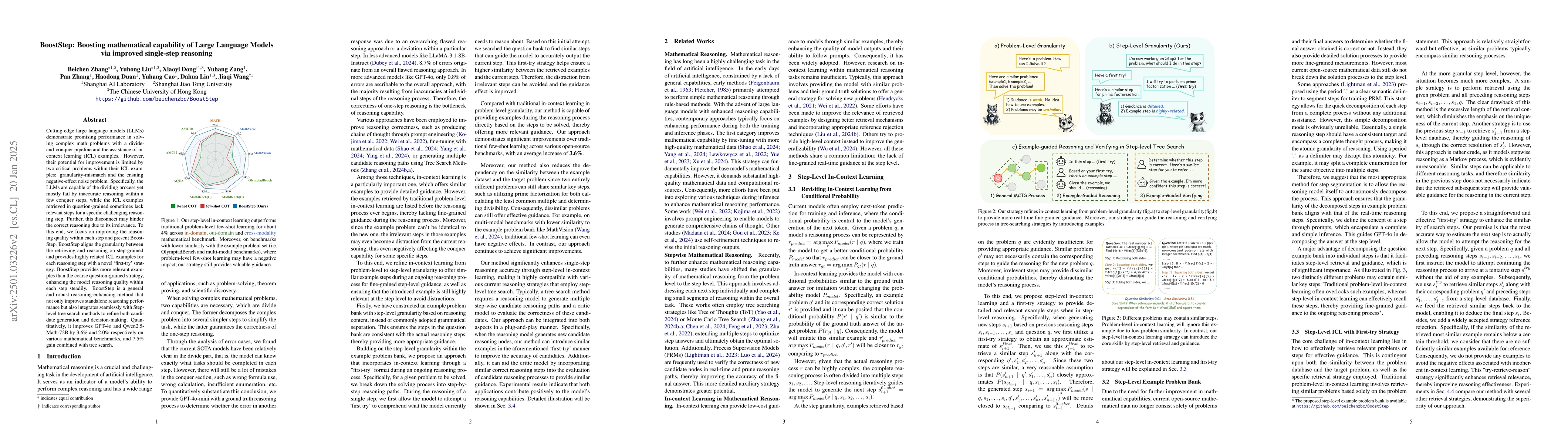 Thumbnail for BoostStep: Boosting mathematical capability of Large Language Models via
  improved single-step reasoning