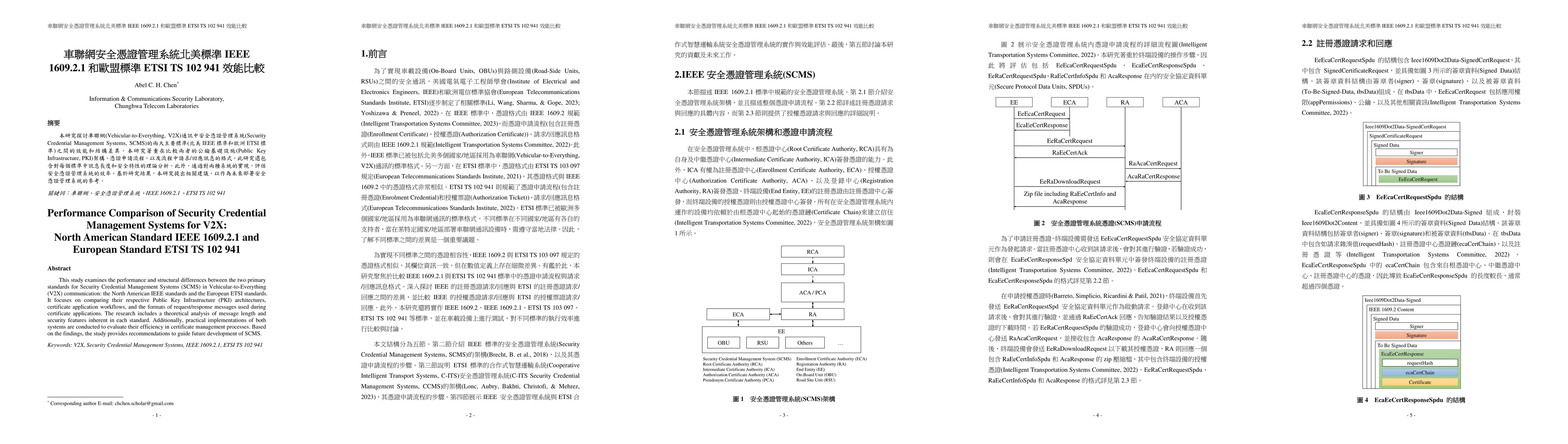 Thumbnail for Performance Comparison of Security Credential Management Systems for
  V2X: North American Standard IEEE 1609.2.1 and European Standard ETSI TS 102
  941