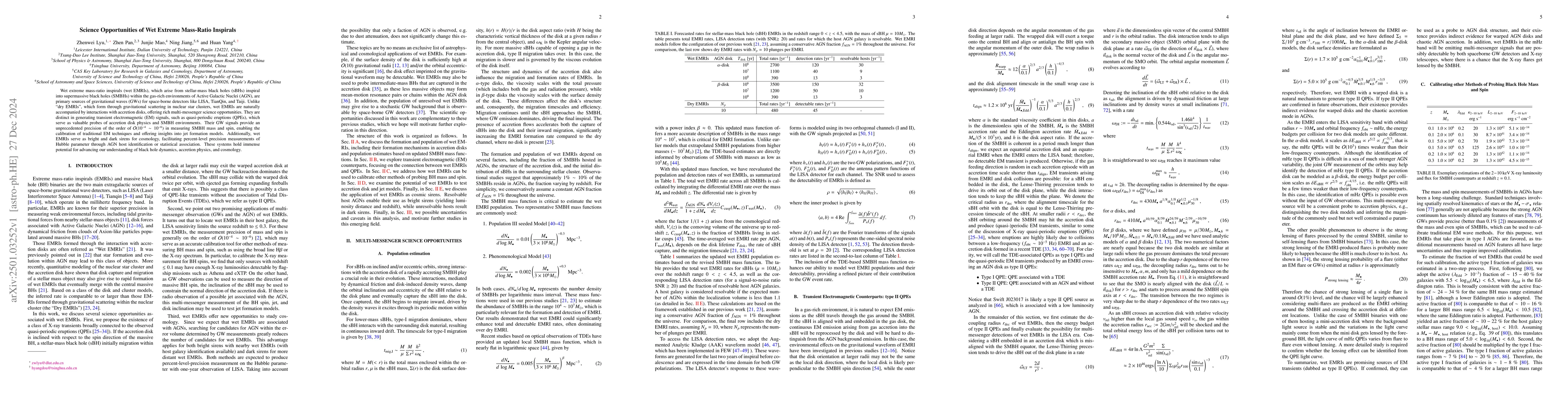 Thumbnail for Science Opportunities of Wet Extreme Mass-Ratio Inspirals