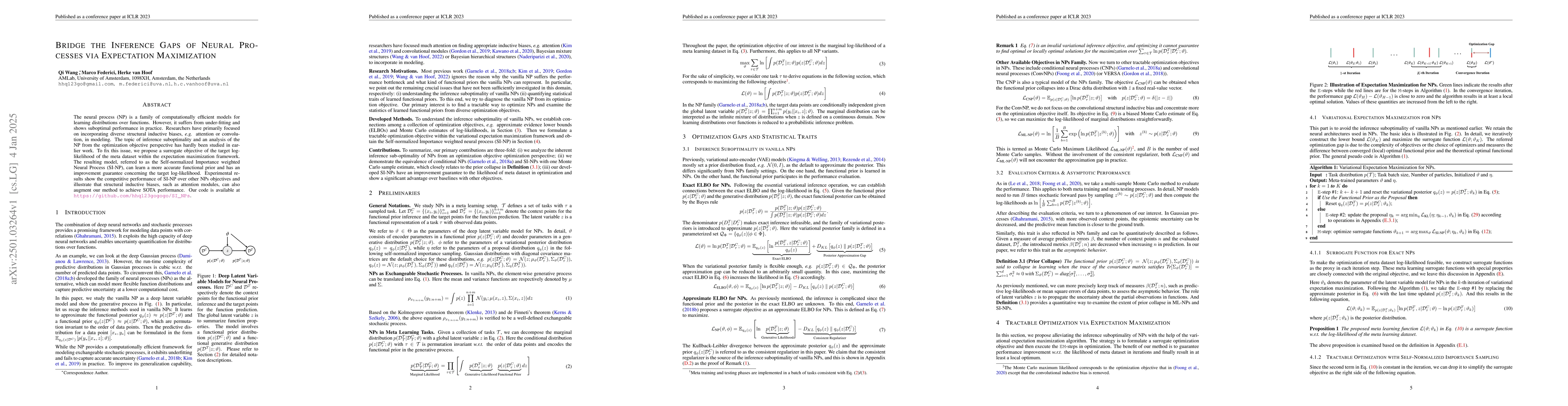 Thumbnail for Bridge the Inference Gaps of Neural Processes via Expectation
  Maximization