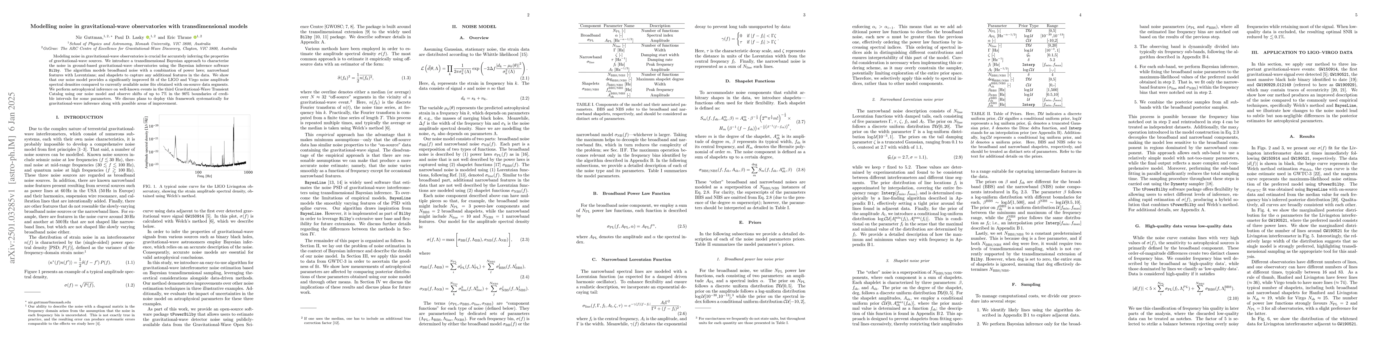 Thumbnail for Modelling noise in gravitational-wave observatories with
  transdimensional models