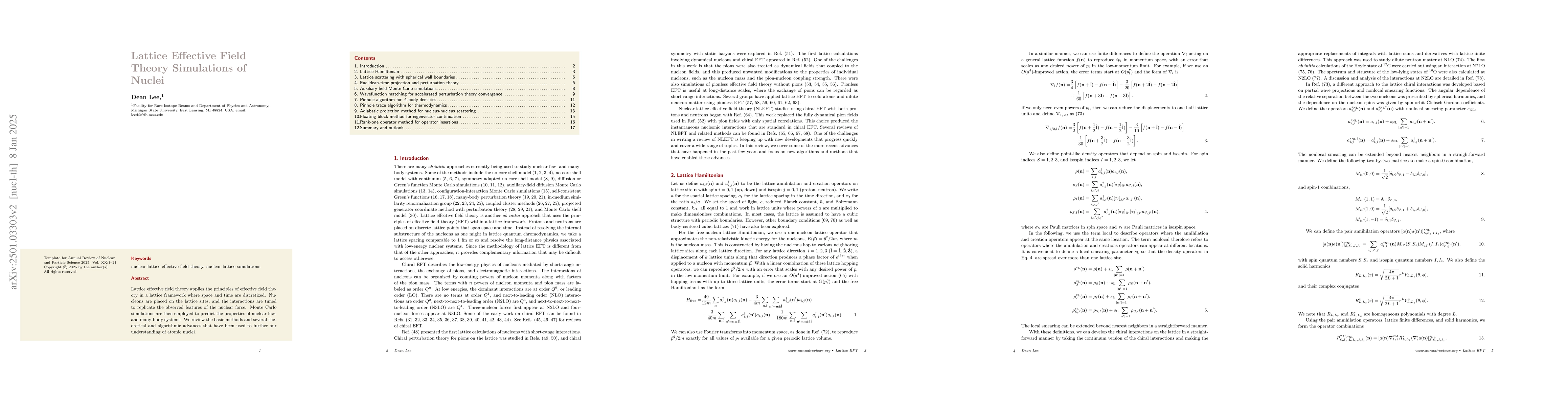Thumbnail for Lattice Effective Field Theory Simulations of Nuclei