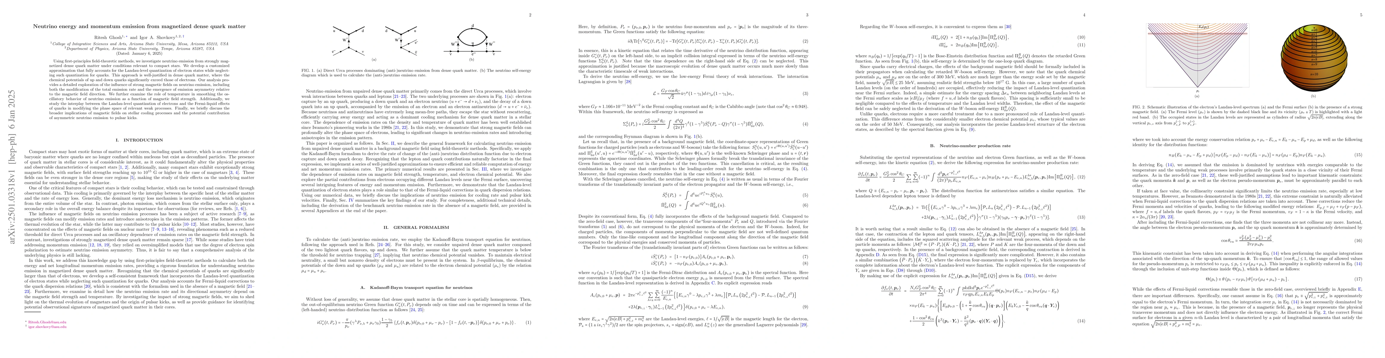 Thumbnail for Neutrino energy and momentum emission from magnetized dense quark matter