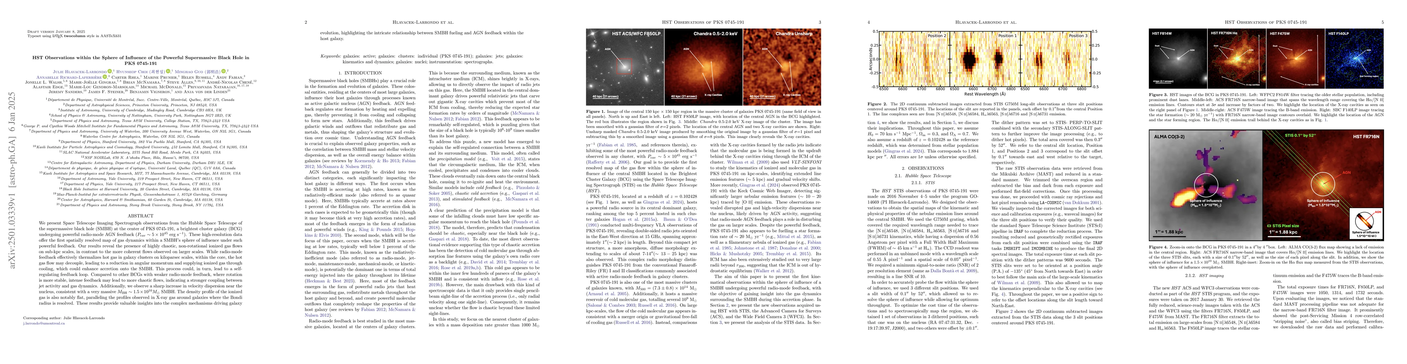 Thumbnail for HST Observations within the Sphere of Influence of the Powerful
  Supermassive Black Hole in PKS0745-191