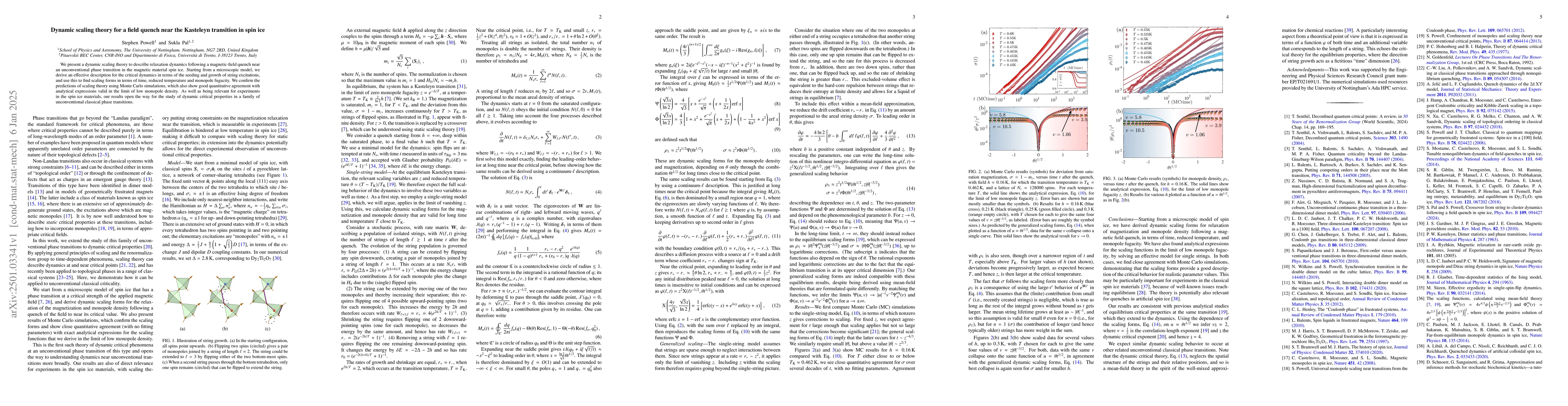 Thumbnail for Dynamic scaling theory for a field quench near the Kasteleyn transition
  in spin ice