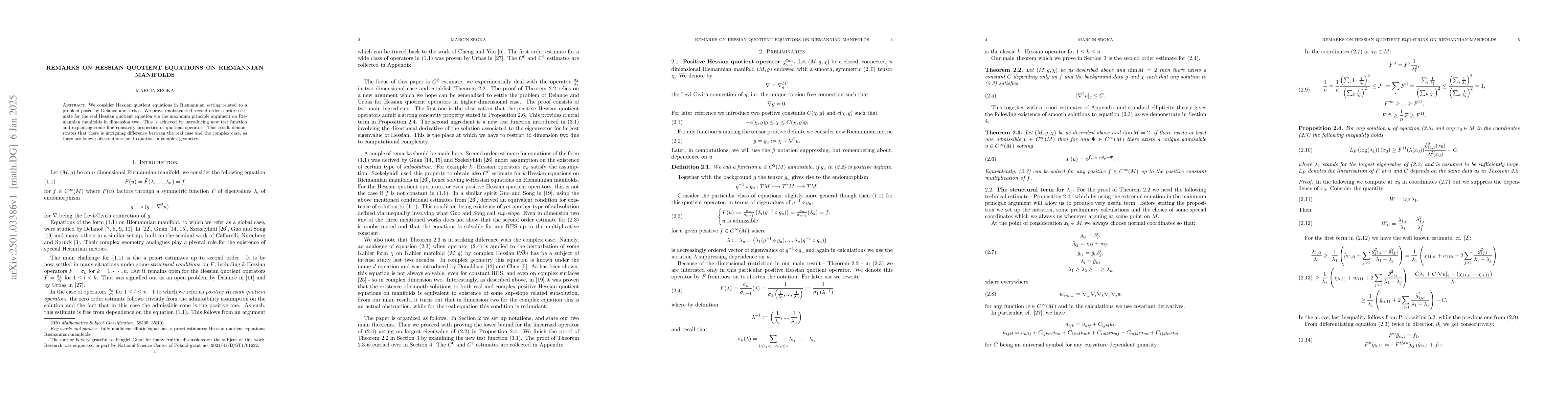 Thumbnail for Remarks on Hessian quotient equations on Riemannian manifolds