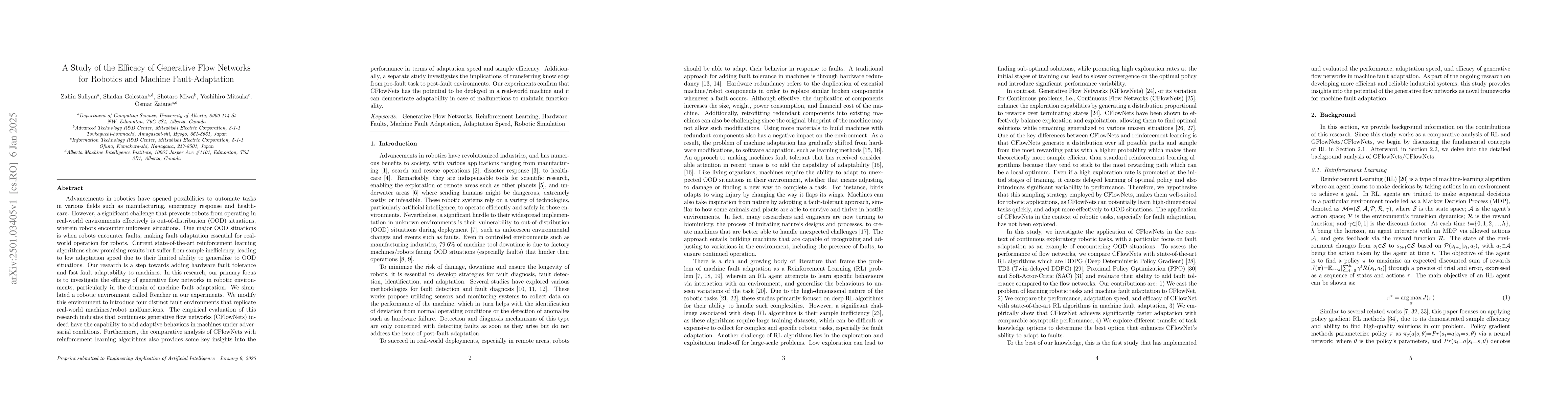 Thumbnail for A Study of the Efficacy of Generative Flow Networks for Robotics and
  Machine Fault-Adaptation