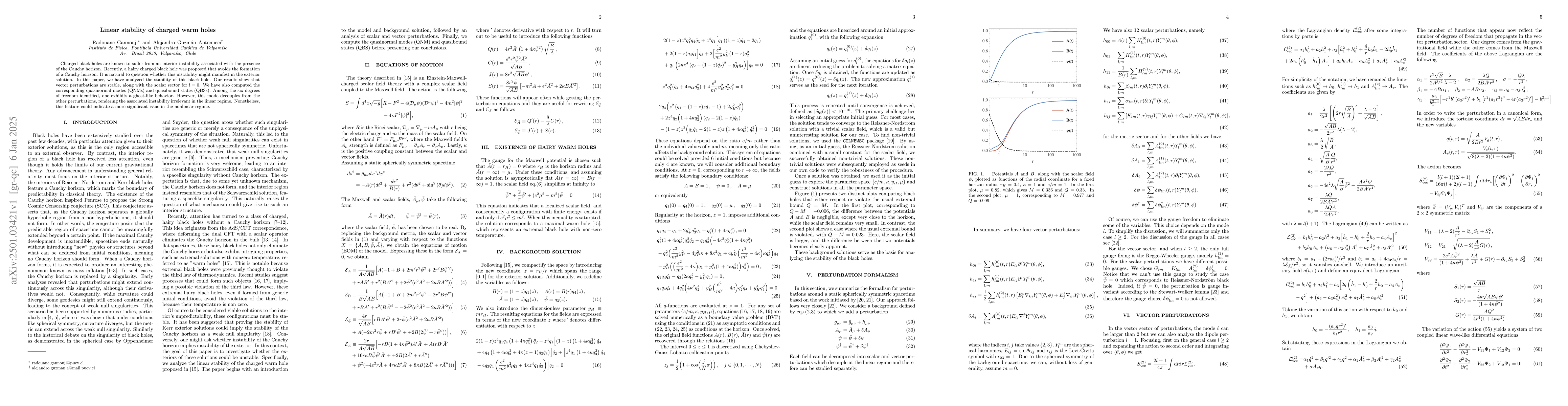Thumbnail for Linear stability of charged warm holes